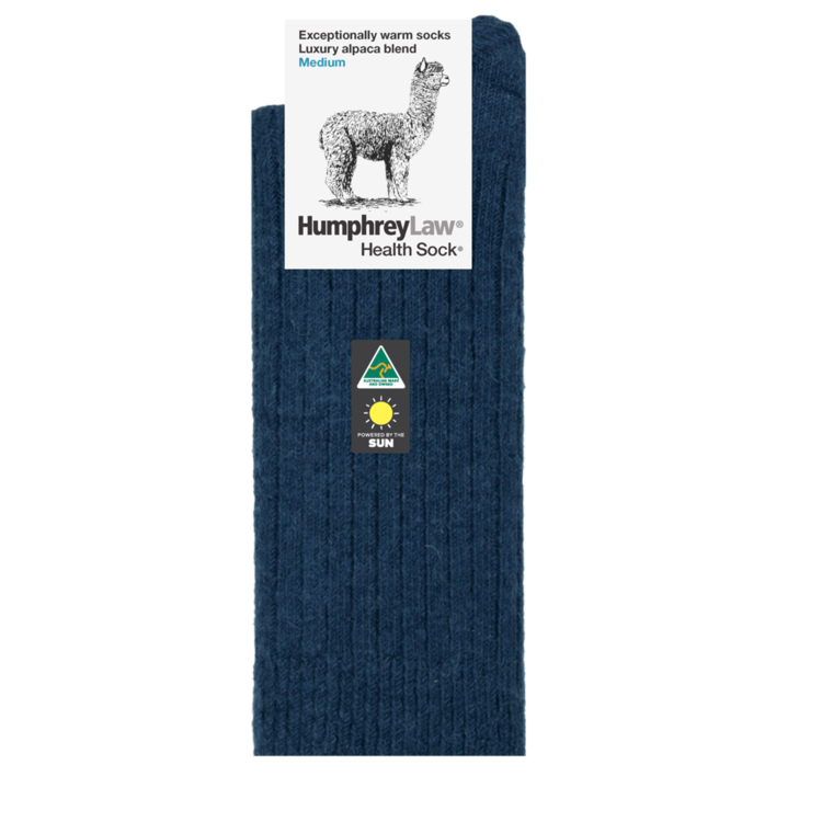 Alpaca Wool Blend Health Socks Denim