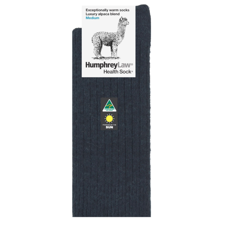 Alpaca Wool Blend Health Socks Charcoal