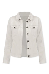 Cafe Latte Stretch Jean Jacket Stone