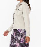 Cafe Latte Stretch Jean Jacket Stone