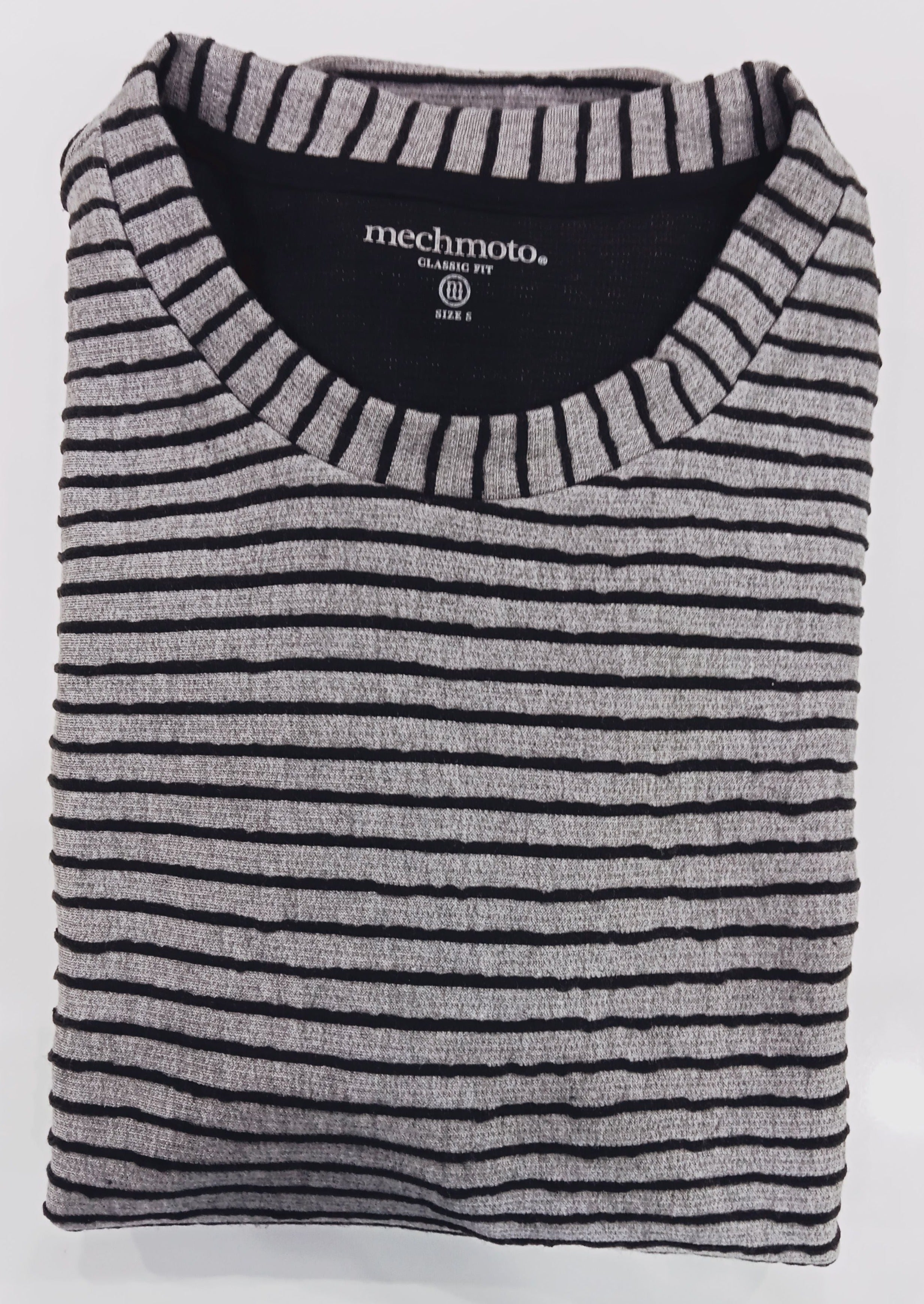 Mechmoto Text Stripe L/S Top Crew