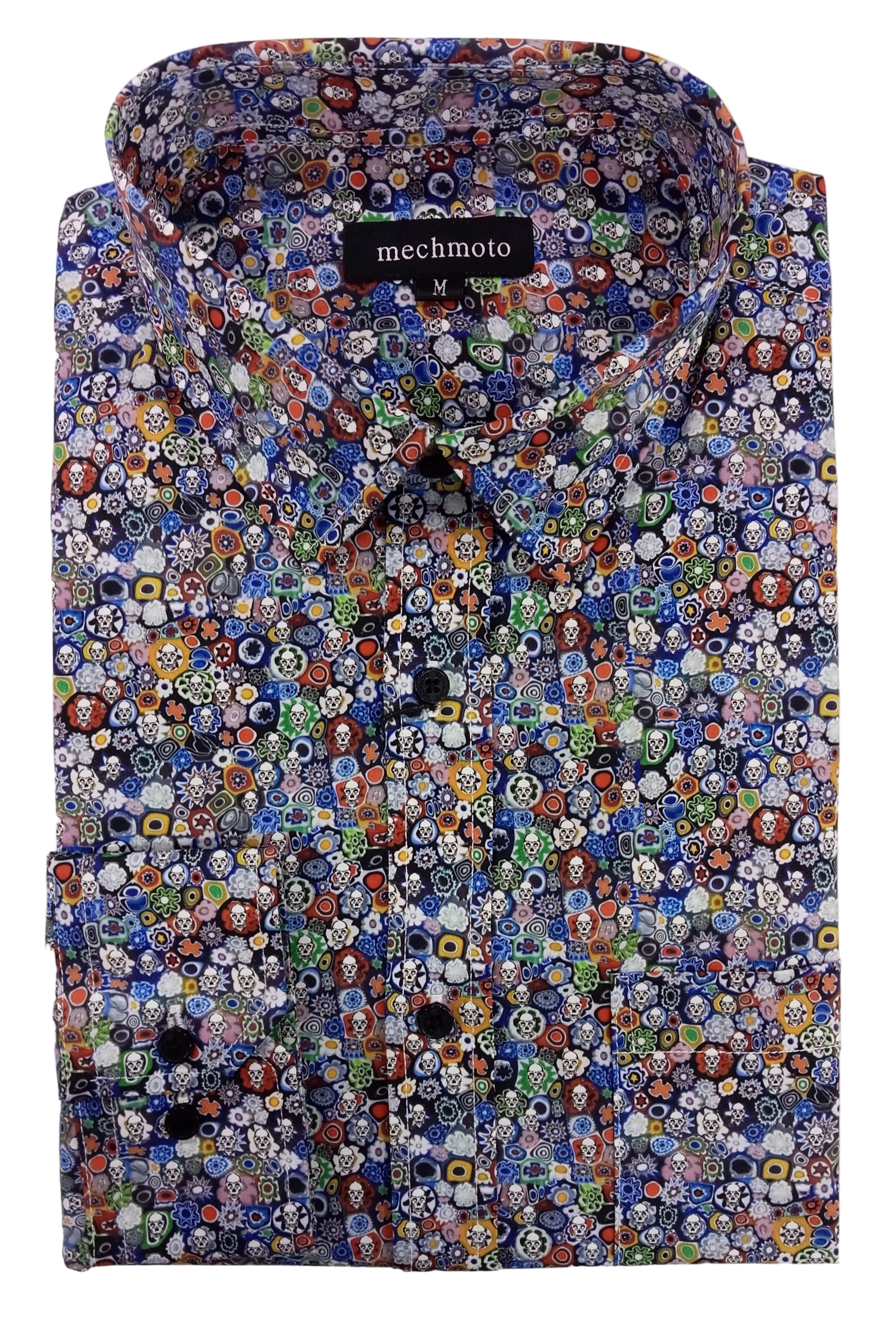 Mechmoto Stretch Mini Print Shirt W Pocket