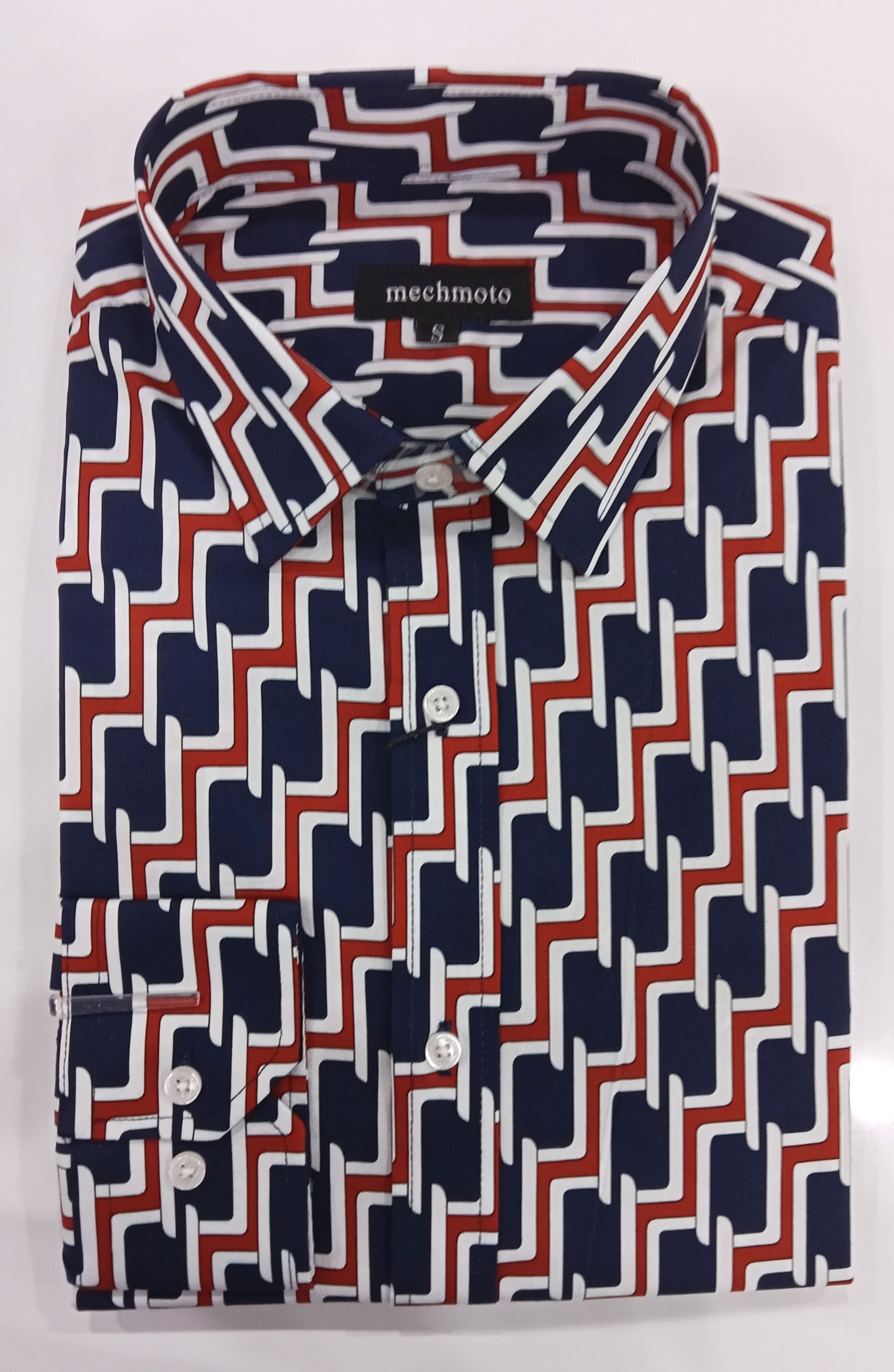 Mechmoto Stretch Retro Print L/S Shirt
