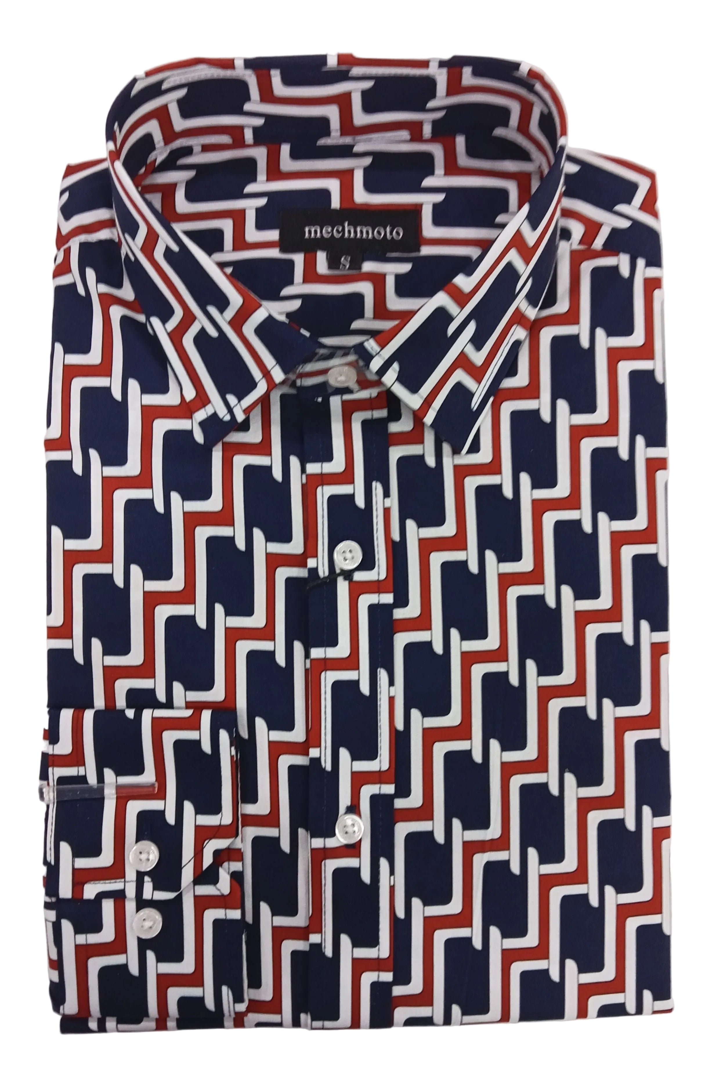 Mechmoto Stretch Retro Print L/S Shirt