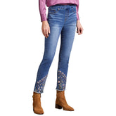 Tribal Audrey Slim Embroidered Jean