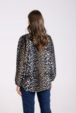 Two-T's Animal Print 3/4 Sleeve Blouse
