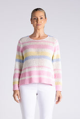 Two-T's Candy Stripe Tape Yarn Knit