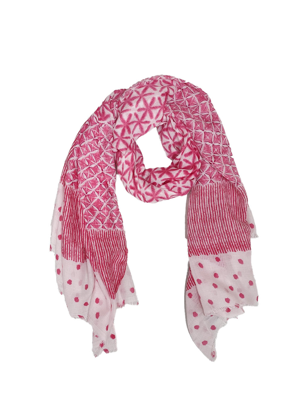 Pink Patterned Scarf