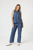 Threadz Charli Denim Top