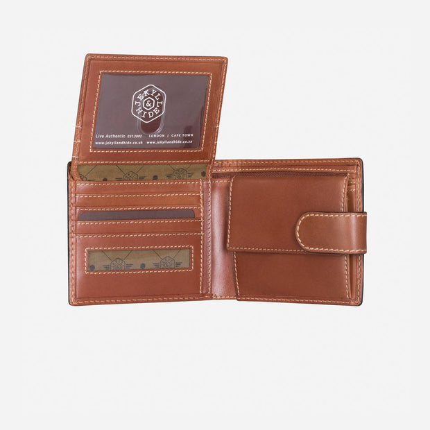 Jekyll & Hide Texas Men's Large Billfold Wallet With Coin, Clay