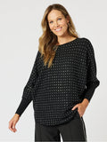 Hammock & Vine Batwing Shimmer Knit Top