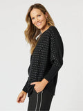 Hammock & Vine Batwing Shimmer Knit Top