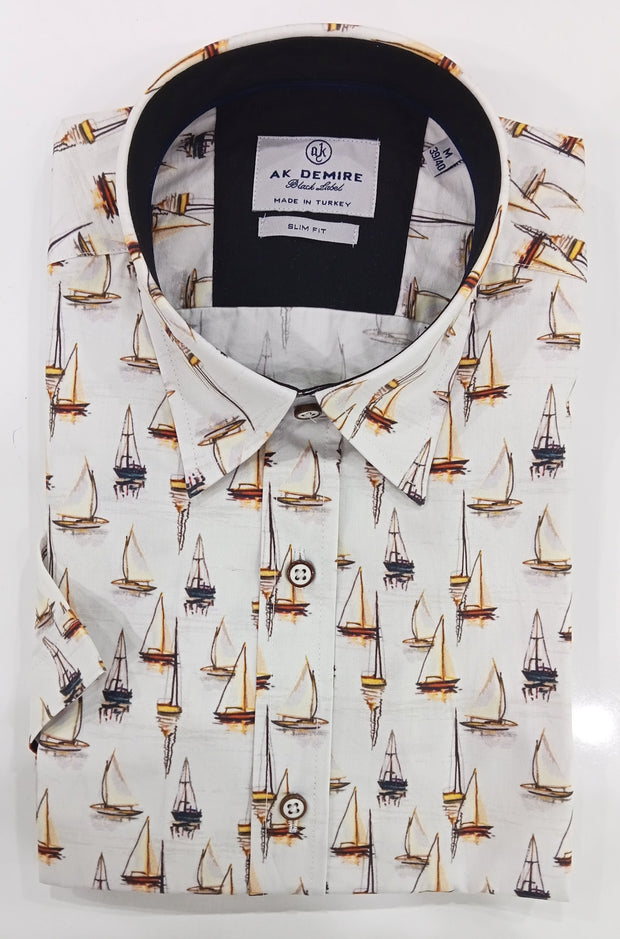 A K Demire S/S Fashion Shirt Boats