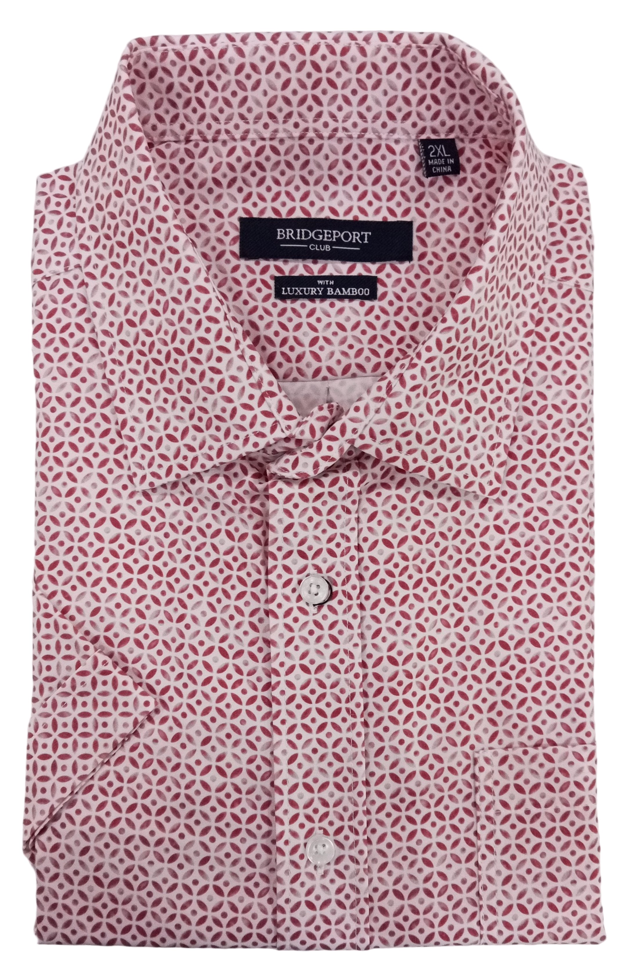 Bridgeport Bamboo Short Sleeve Shirt Red