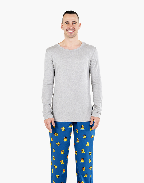 Mens Comfy Bamboo Long Sleep Tee