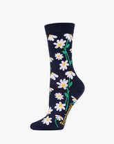 Womens daisies bamboo sock