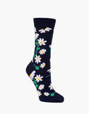 Womens daisies bamboo sock