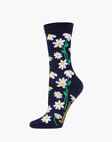 Womens daisies bamboo sock