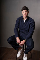 Bridge & Lord Quater Zip Wool Rib Sides