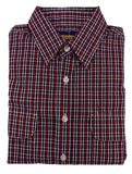 Bisley Casual Shirt L/S Check Burgandy
