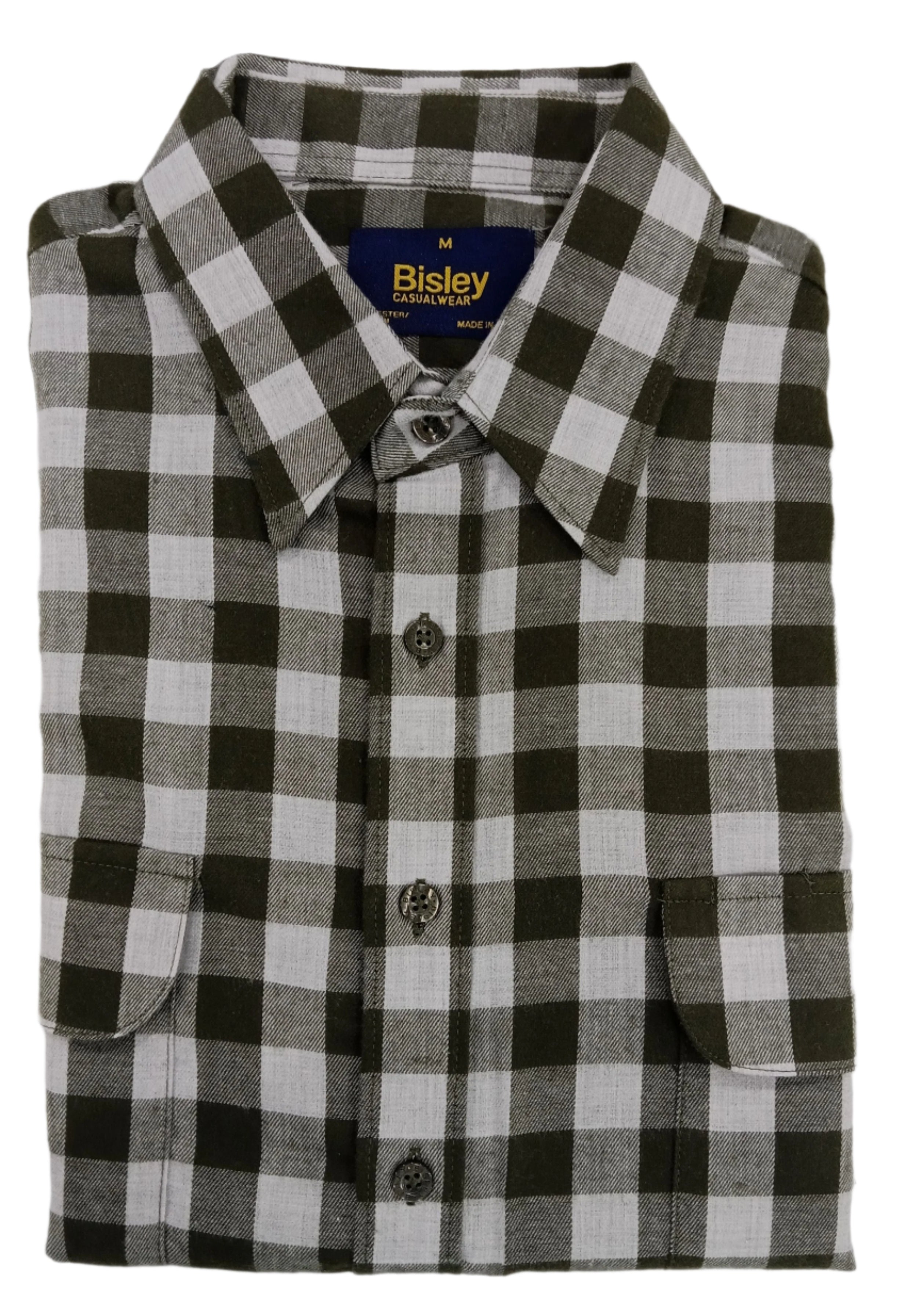 Bisley Casual Shirt L/S Brushed Light Green