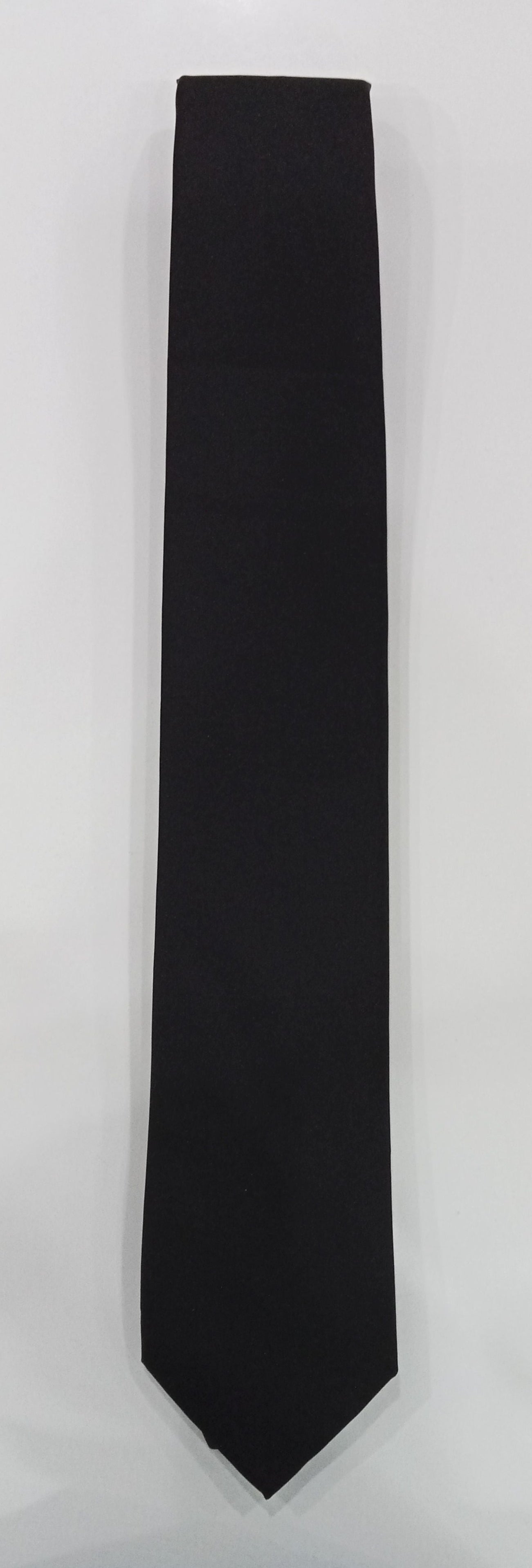 Mens Tie Extra Long Plain Black
