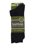 Pack of black bamboo socks with a visible brand label on a white background