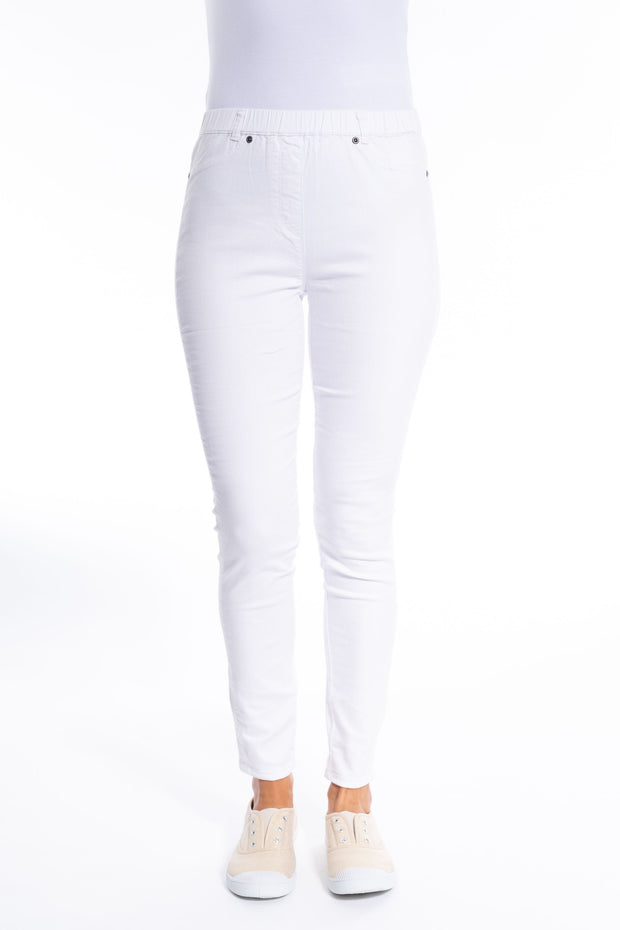 Cafe Latte Stretch Jeggings - White