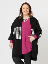 Clarity Houndstooth Trim Knit