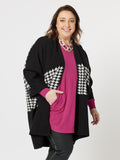 Clarity Houndstooth Trim Knit