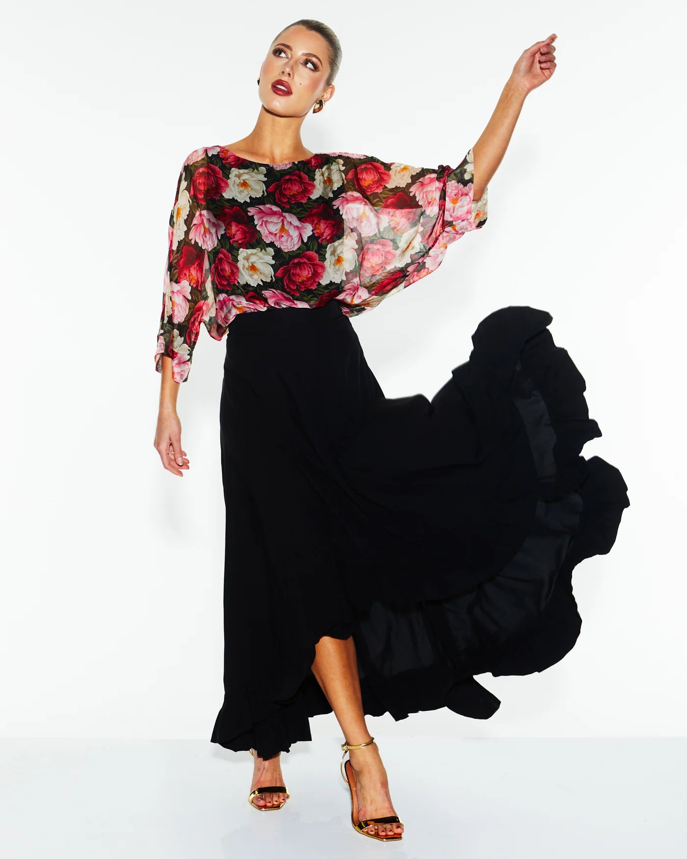 Fate + Becker All Night Ruffle Skirt