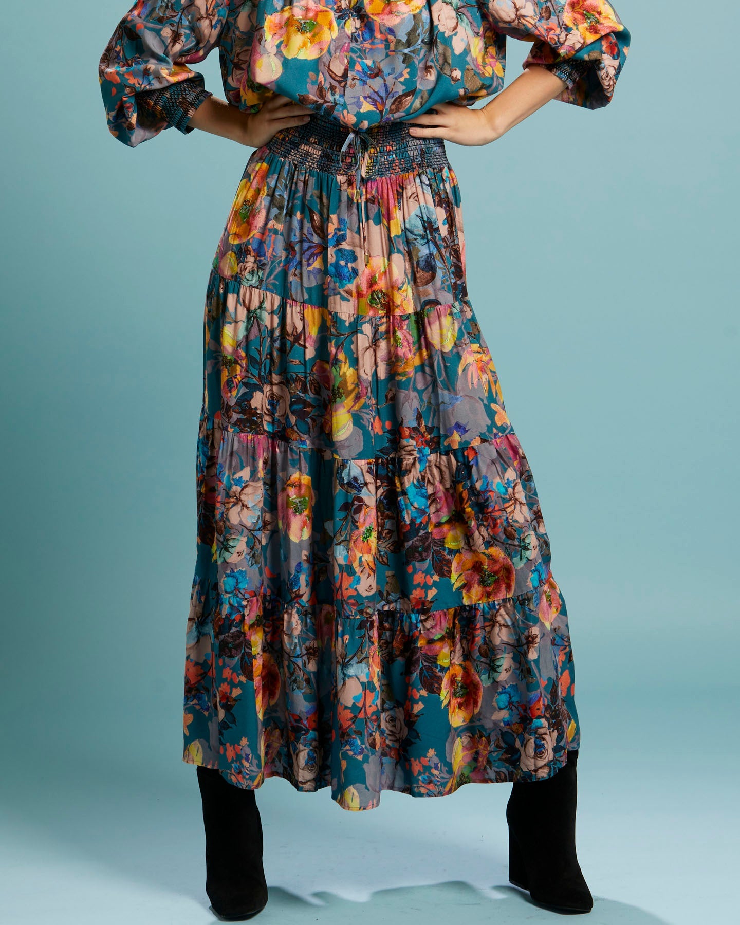 Fate+Becker Pure Shores Shirred Boho Skirt