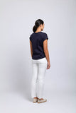 Foil Role Play Top Navy