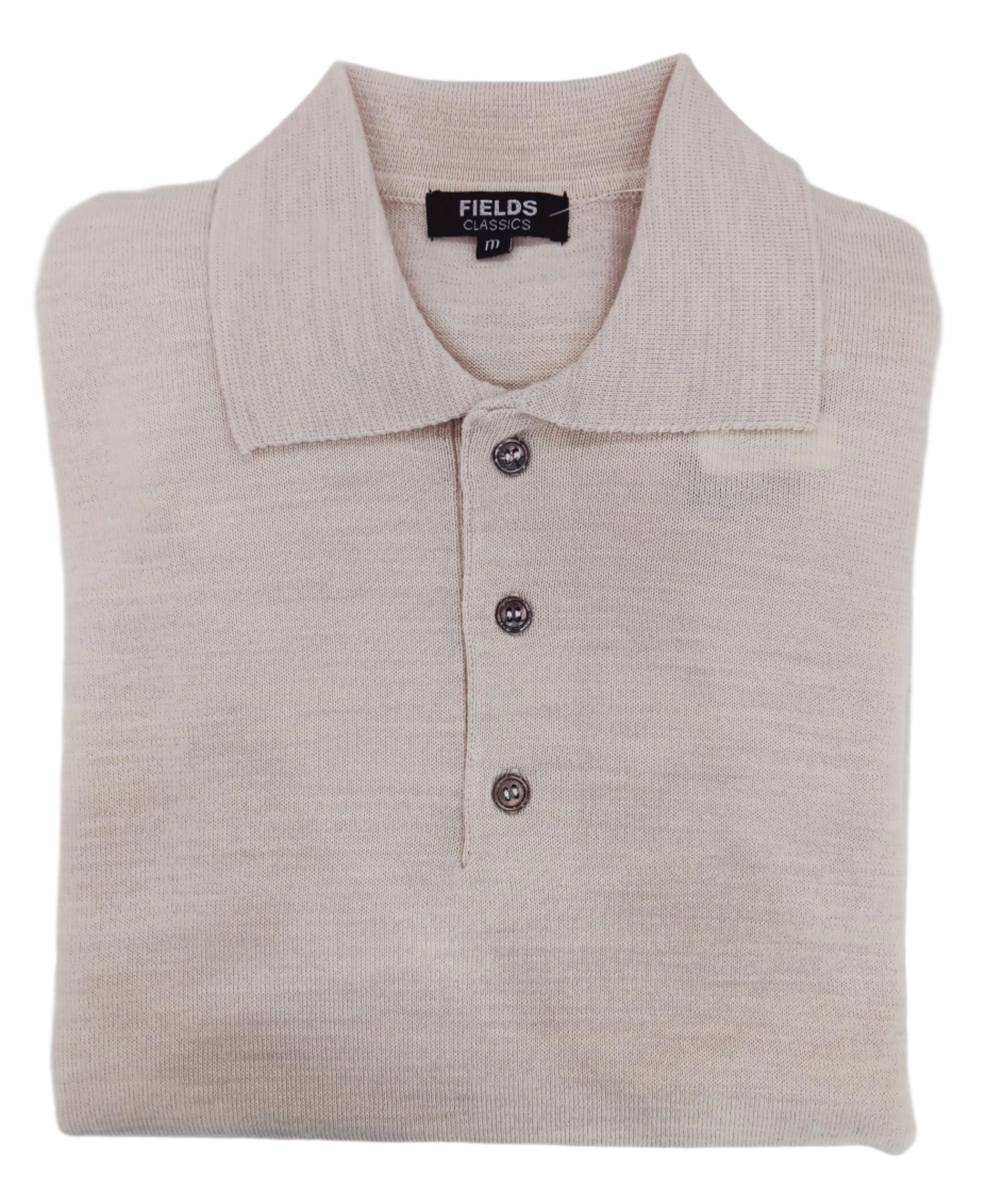 Fields 3 Button Polo With Milano Collar