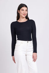 Foil Merino Crew Neck Top