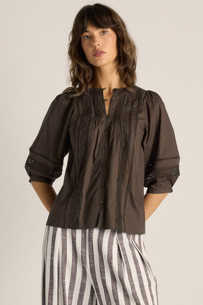 Fate + Becker Freya Lace Trim Blouse