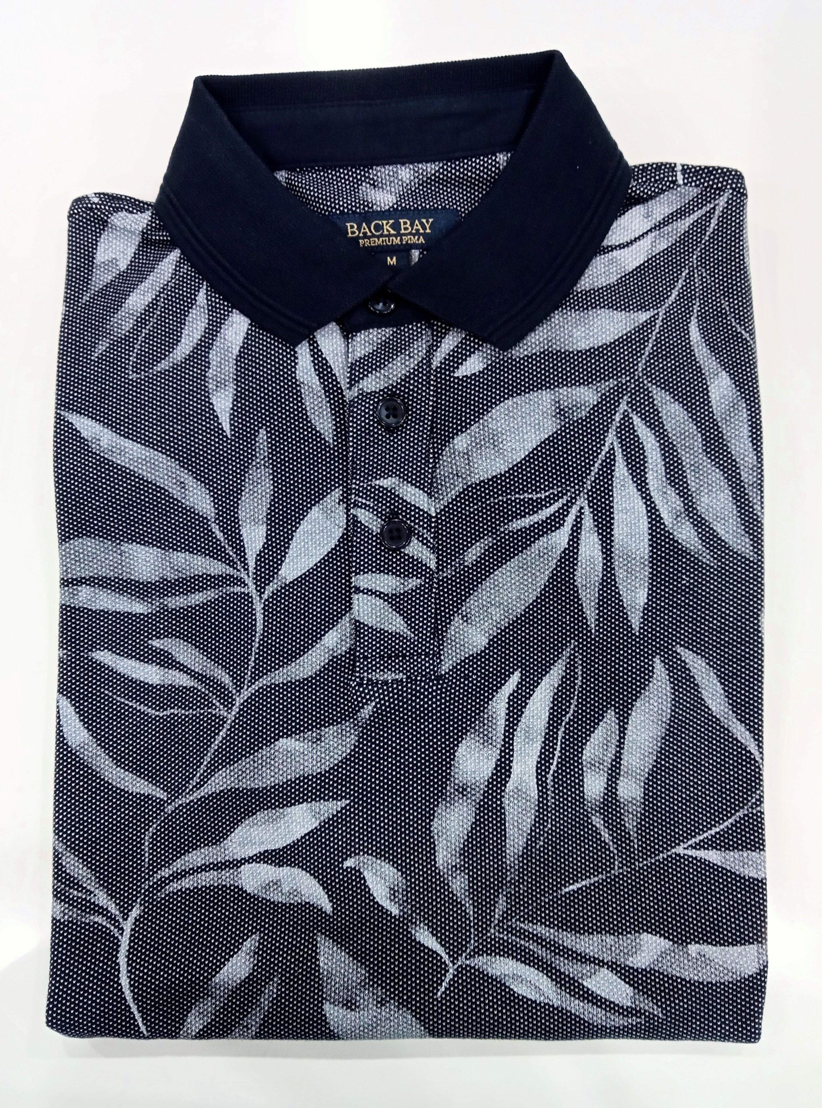 Back Bay Prima Cotton Print Polo