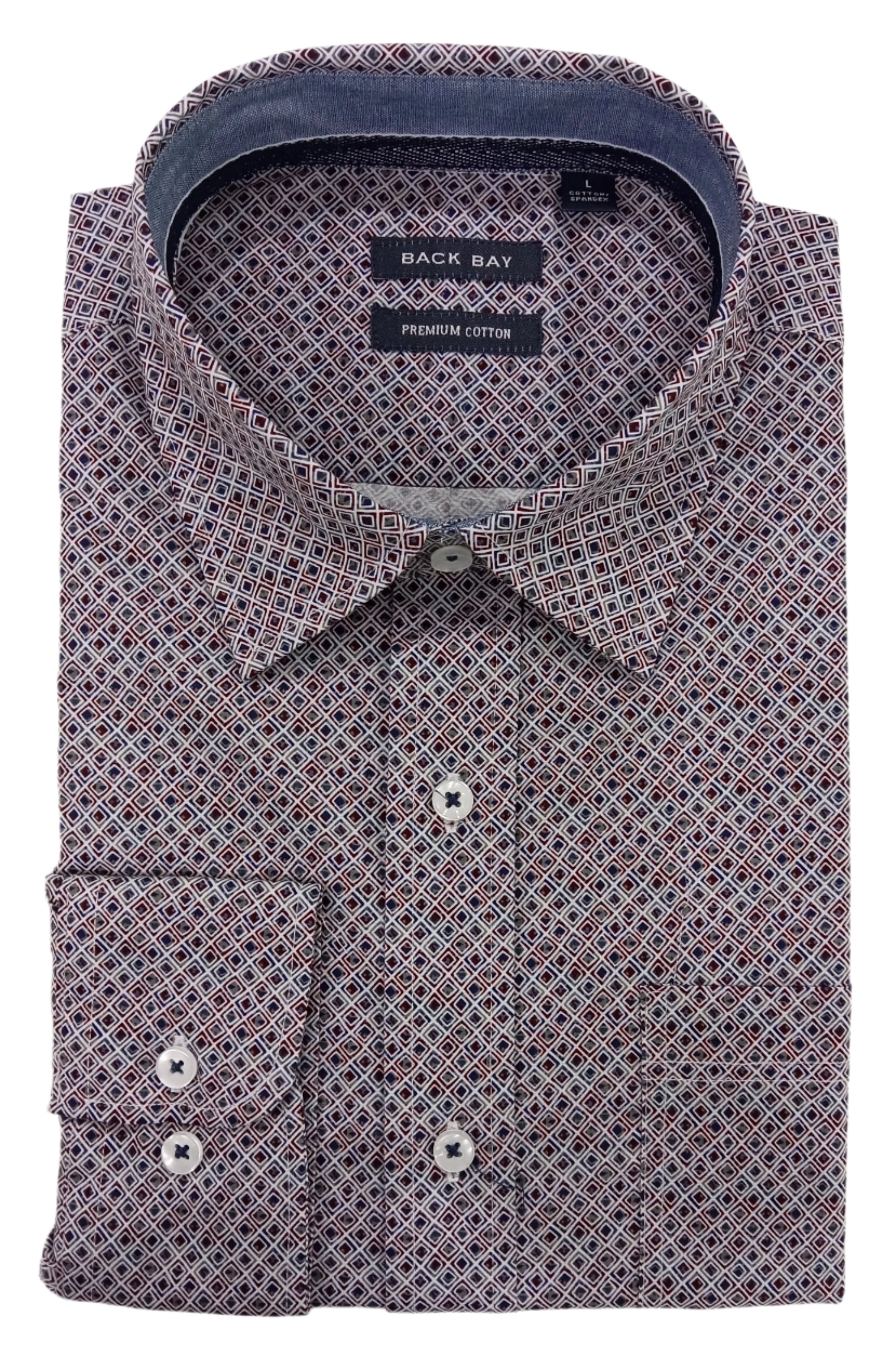 Back Bay Shirt Cotton Spandex L/S fashion