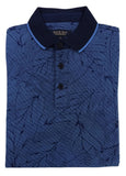 Prima Cotton Print Polo Navy