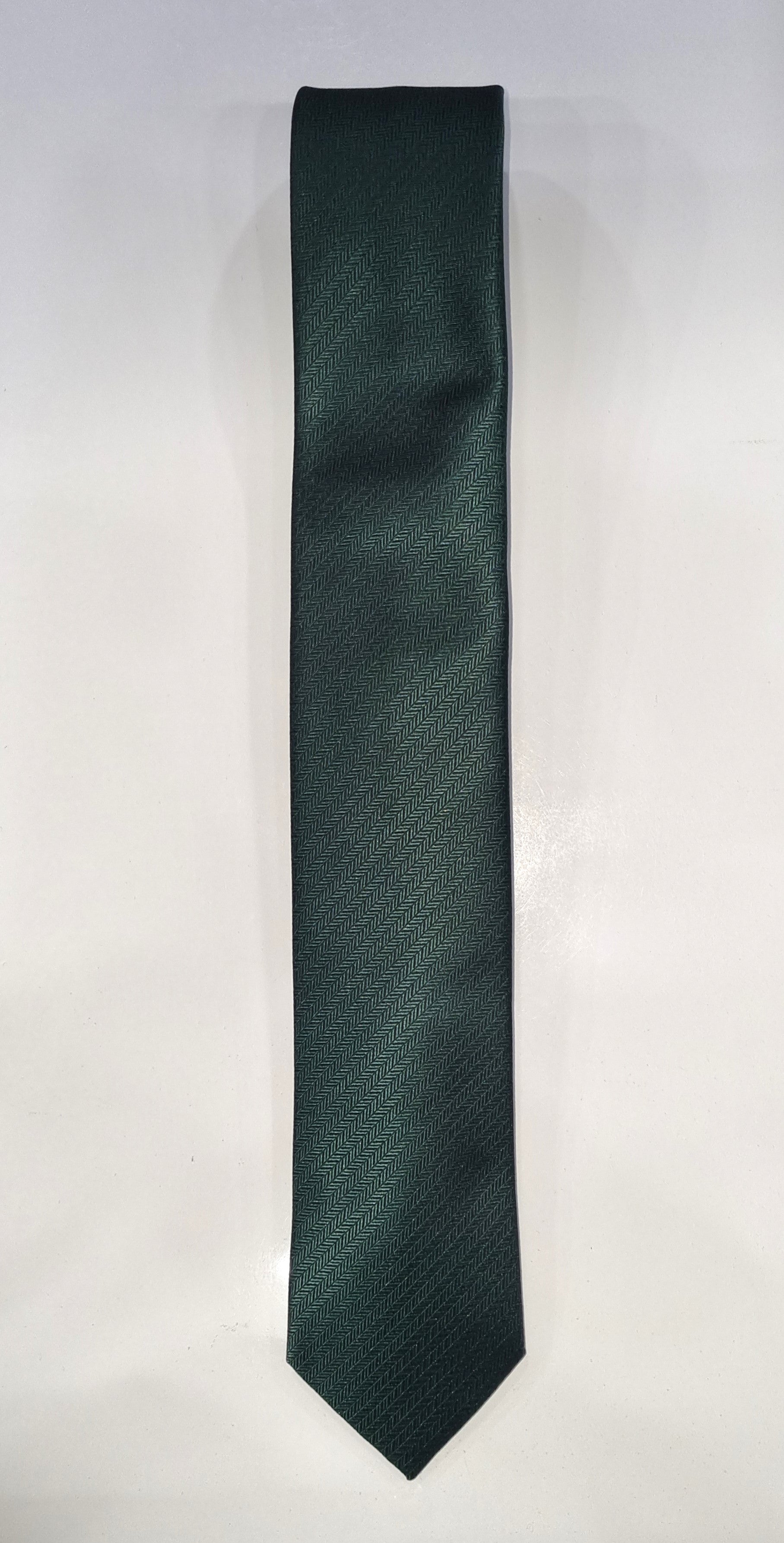 Herringbone Hunter Green Tie