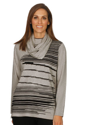 Jillian Zig Zag Stripe Knit & Infini
