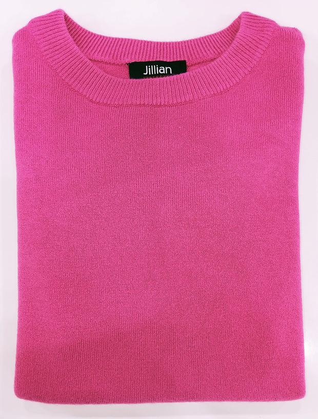 Jillian Softknit Crew Jumper Pink