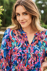 Jump Fun Fiesta V Neck Top