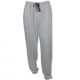 Men's grey lounge pants with a soft elastic waistband