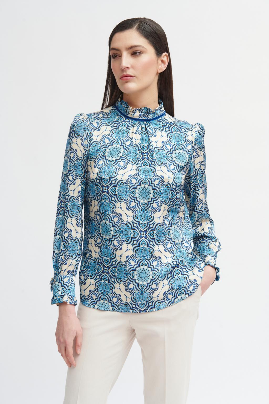 Tinta & Bariloche Madrid Blue Blouse