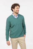 Native World Vee Neck Plain Sweater Mist