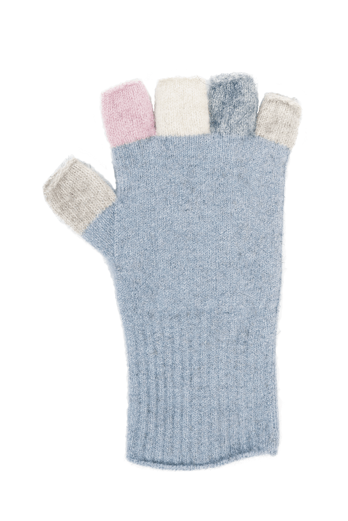 Possum Multi Fingerless Gloves Cloud