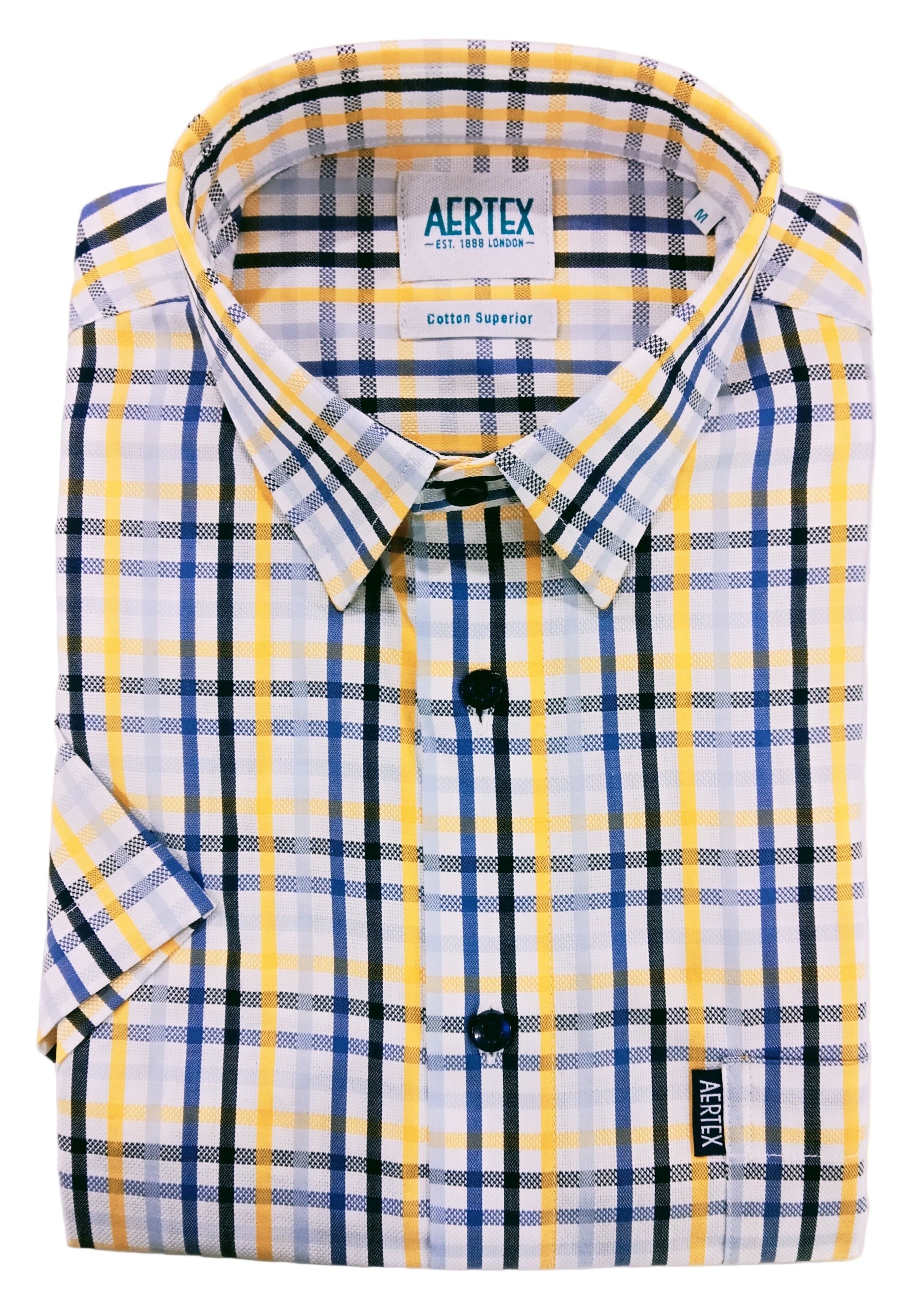 Aertex Somerset Short Sleeve Shirt Blue