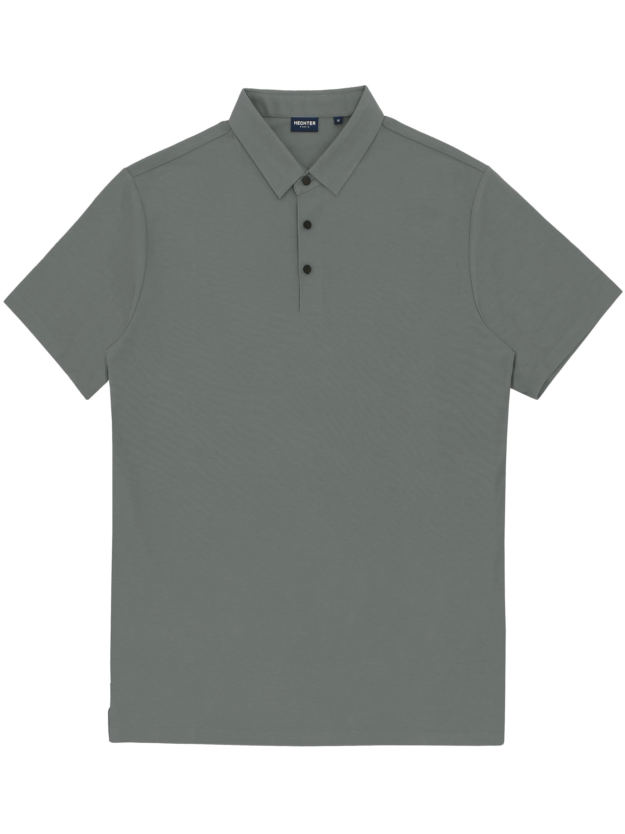 Gray polo shirt on a white background