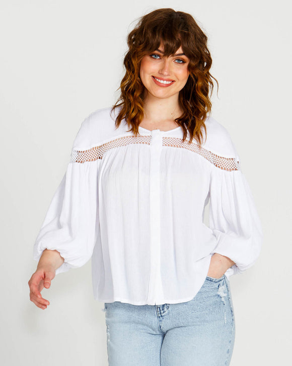 SASS Rava BOHO 3/4 Sleeve Top